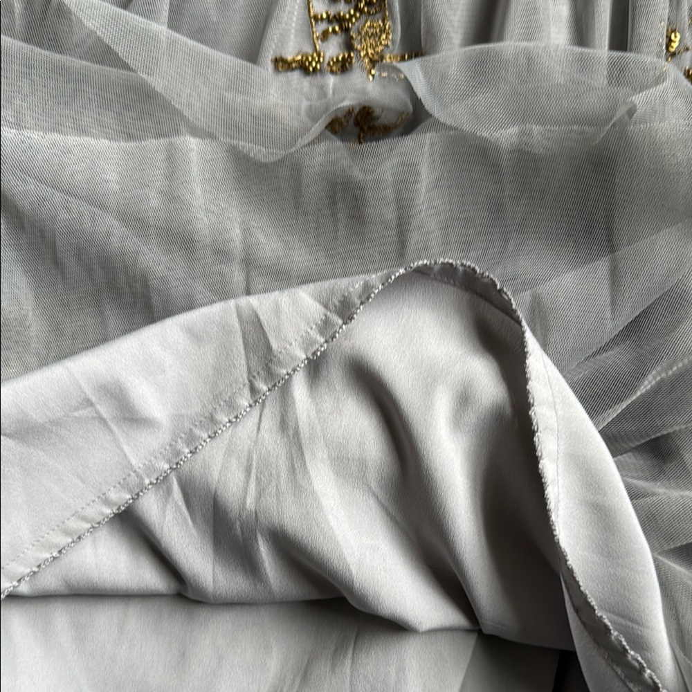 Moulinette Soeurs Silver Embellished Mini Skirt - Picture 8 of 9